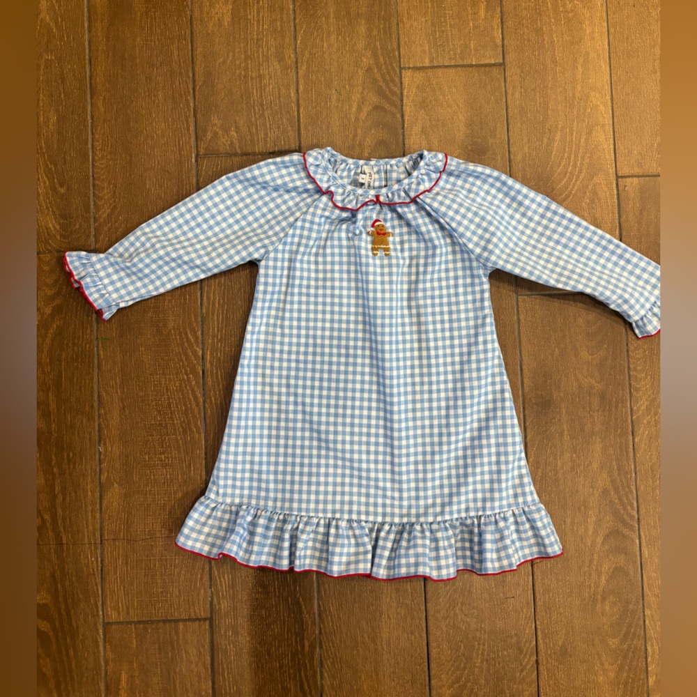 Blue Gingham 3T night gown